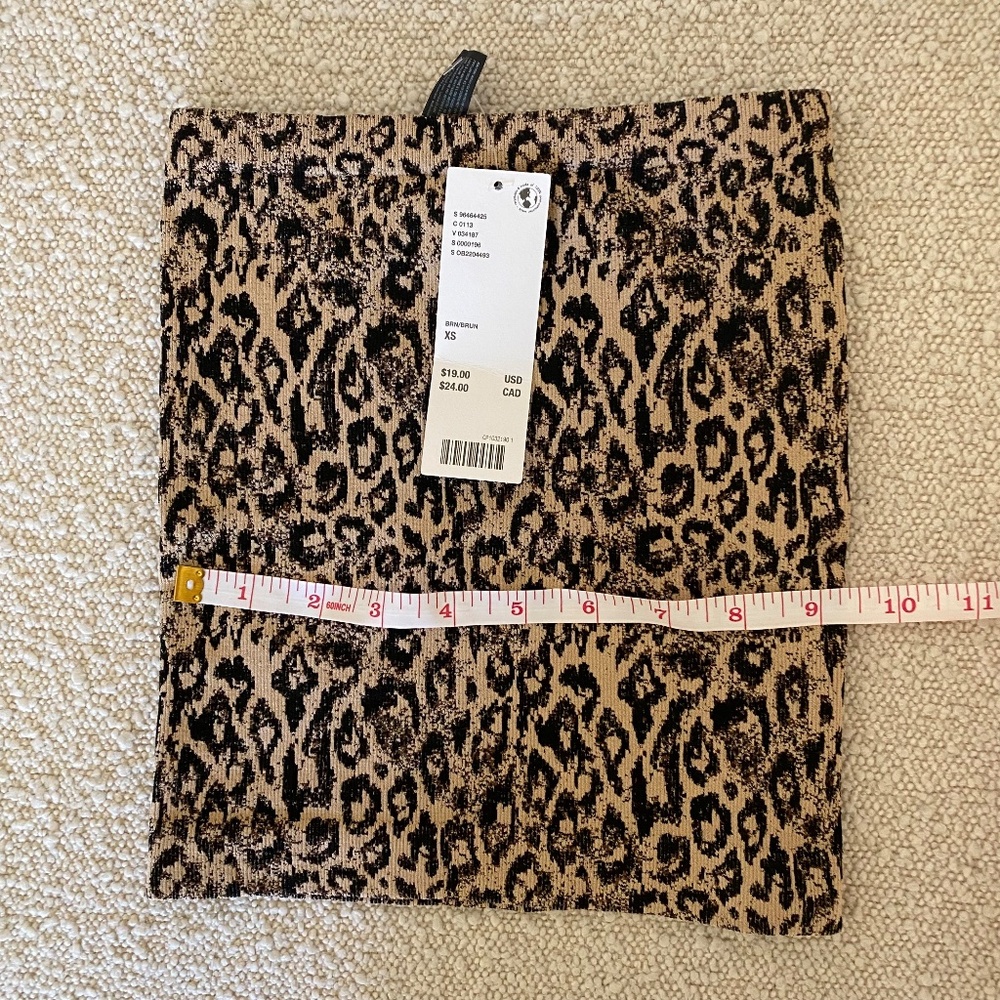 Out From Under Leopard Print Seamless Knit Tube Top NWT XS - Picture 6 of 6